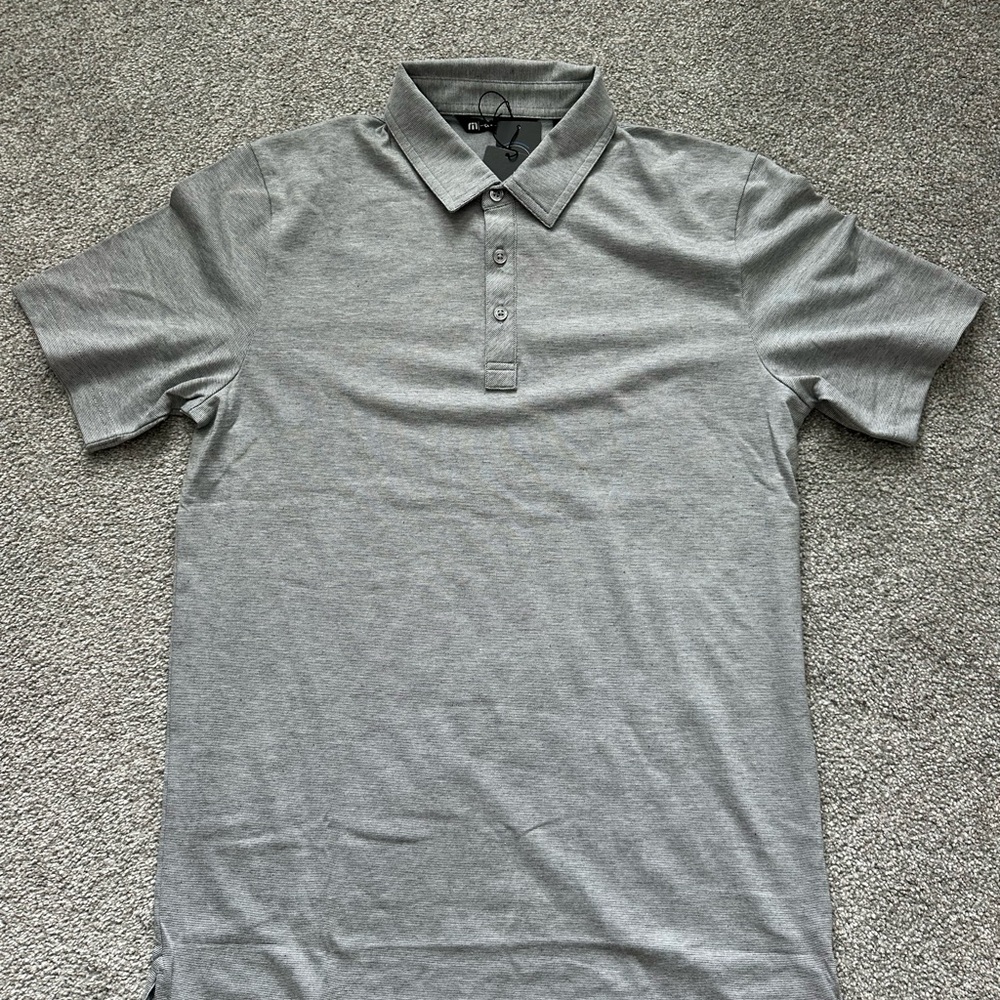 Travis Mathew Light Gray Polo Shirt